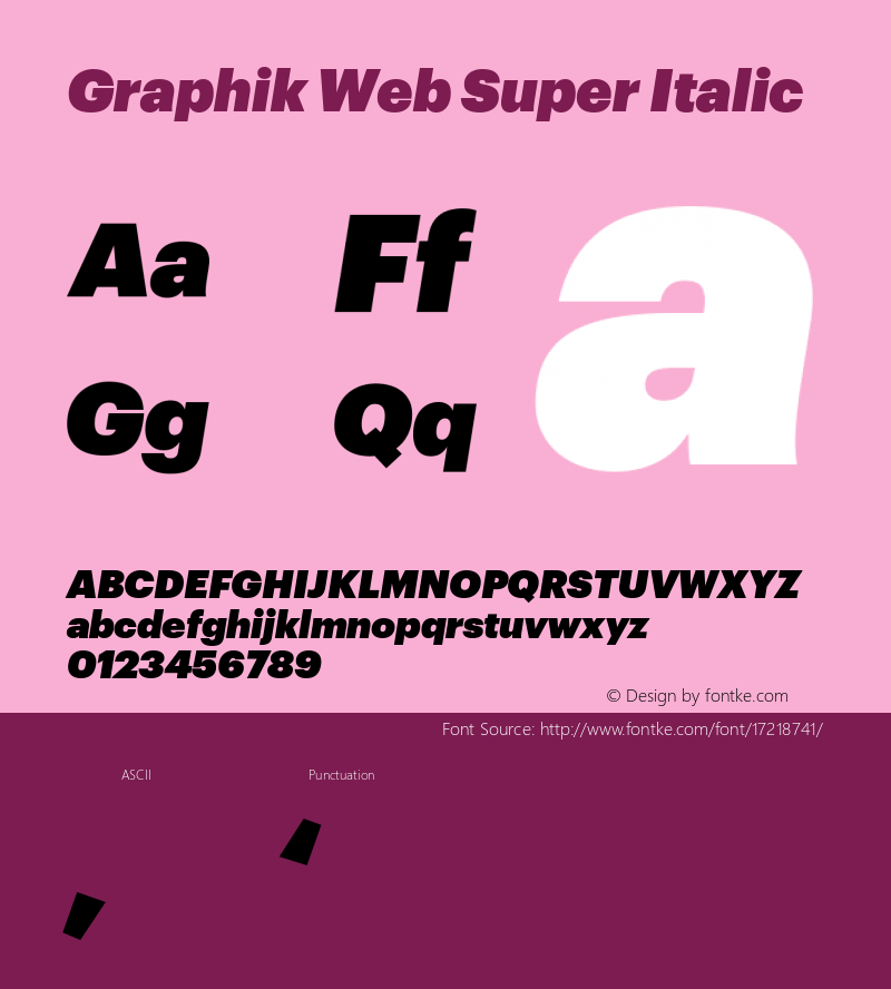 Graphik Web Super Italic Version 001.000 2009图片样张