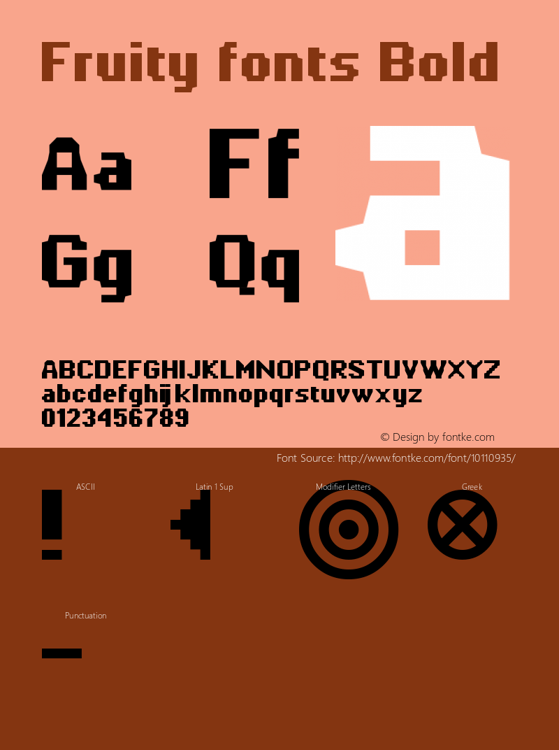 Fruity fonts Bold The ultimate build E | 13.09.2001图片样张