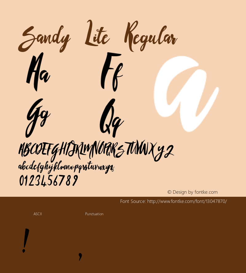 Sandy Lite Regular Version 1.000;PS 001.000;hotconv 1.0.88;makeotf.lib2.5.64775图片样张