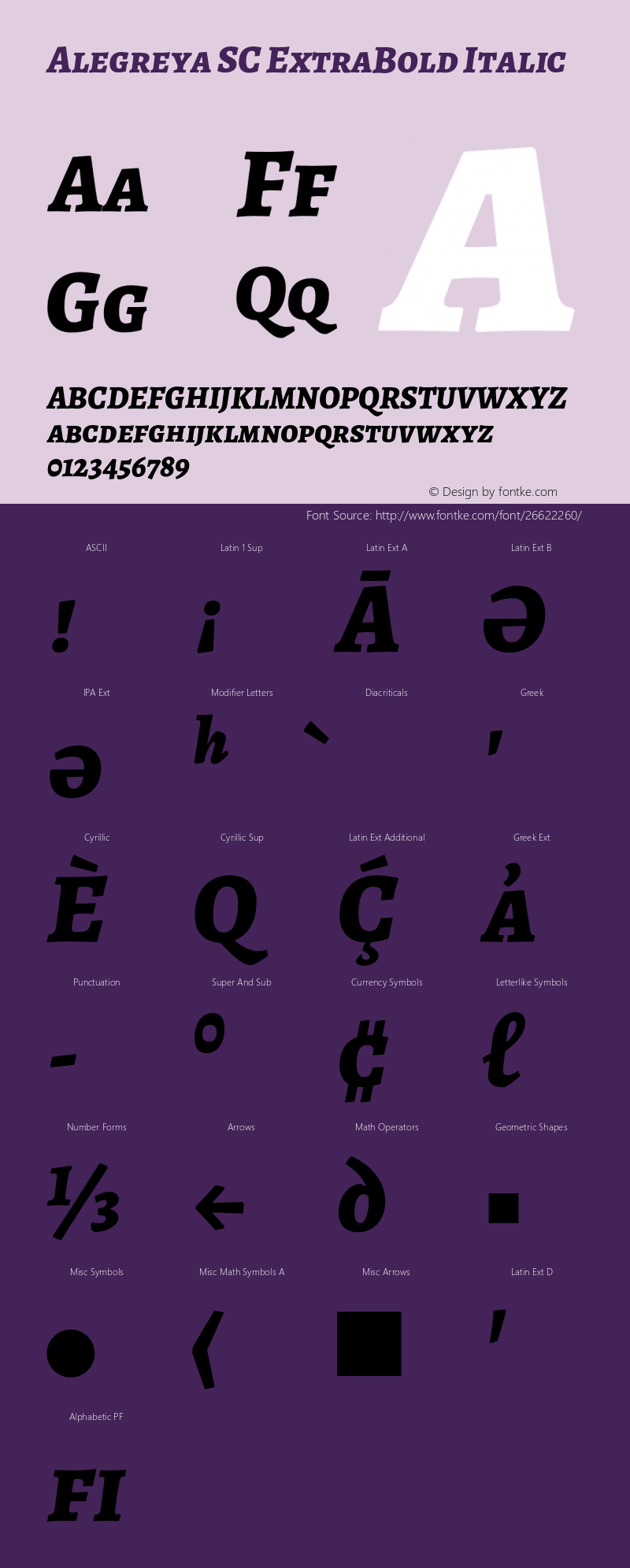 Alegreya SC ExtraBold Italic Version 2.008;PS 002.008;hotconv 1.0.88;makeotf.lib2.5.64775图片样张