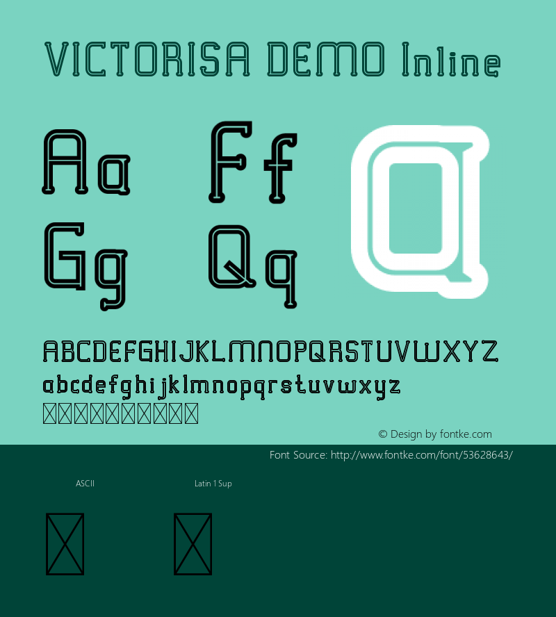 VICTORISA DEMO Inline Version 1.002;Fontself Maker 3.1.2图片样张