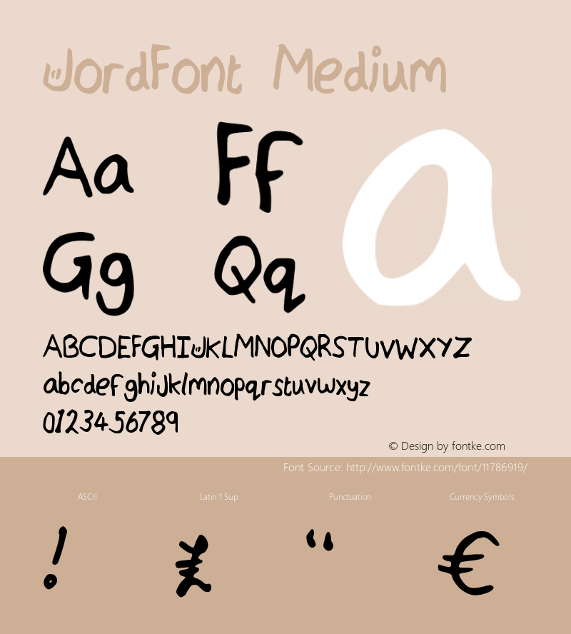 JordFont Medium Version 001.000图片样张