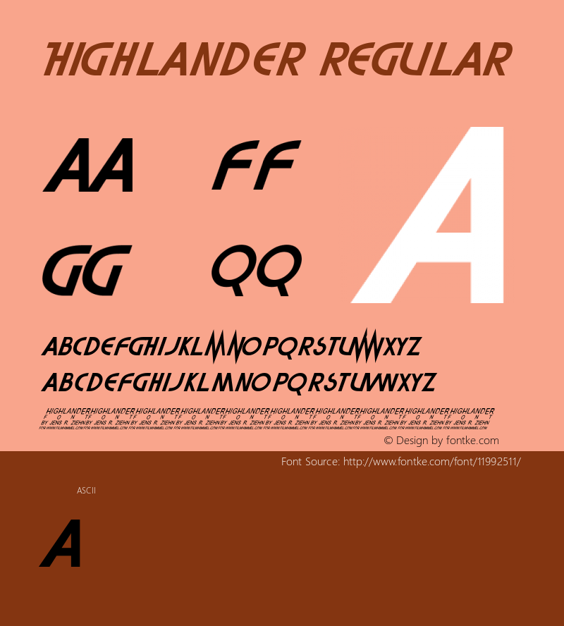 Highlander Regular Version 1.0图片样张