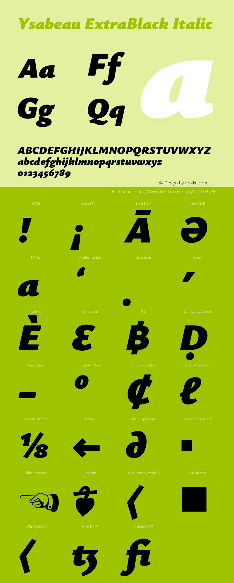 Ysabeau ExtraBlack Italic Version 2.000图片样张