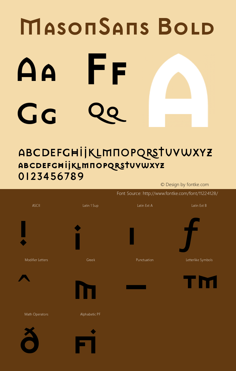 MasonSans Bold Version 001.000图片样张