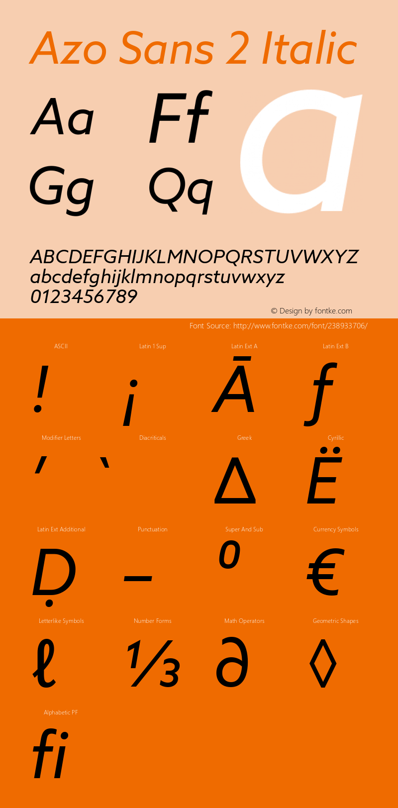 Azo Sans 2 Italic Version 2.003图片样张