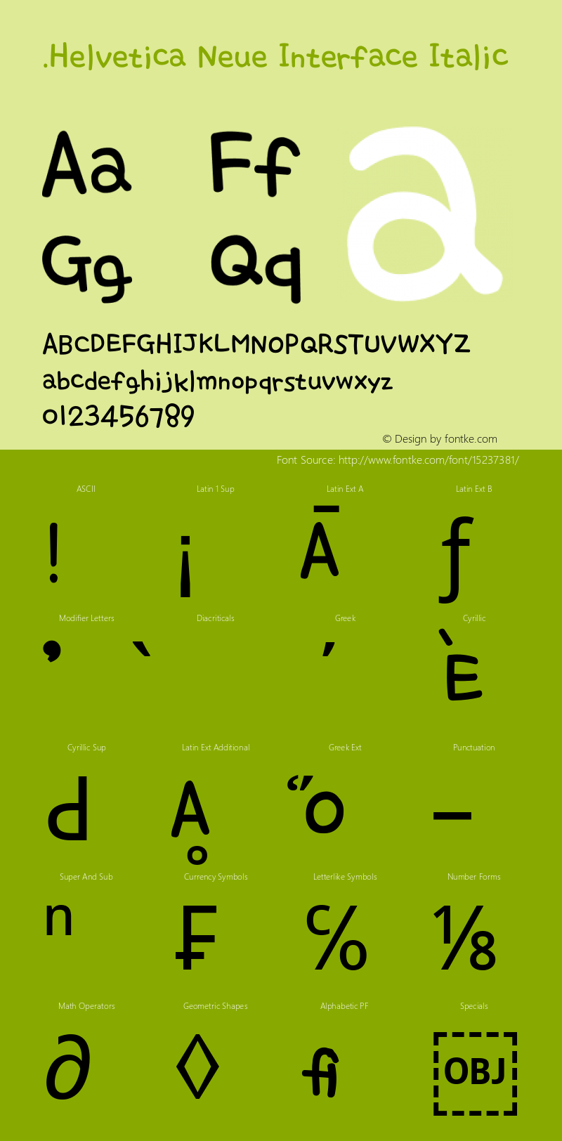 .Helvetica Neue Interface Italic 10.0d35e1图片样张