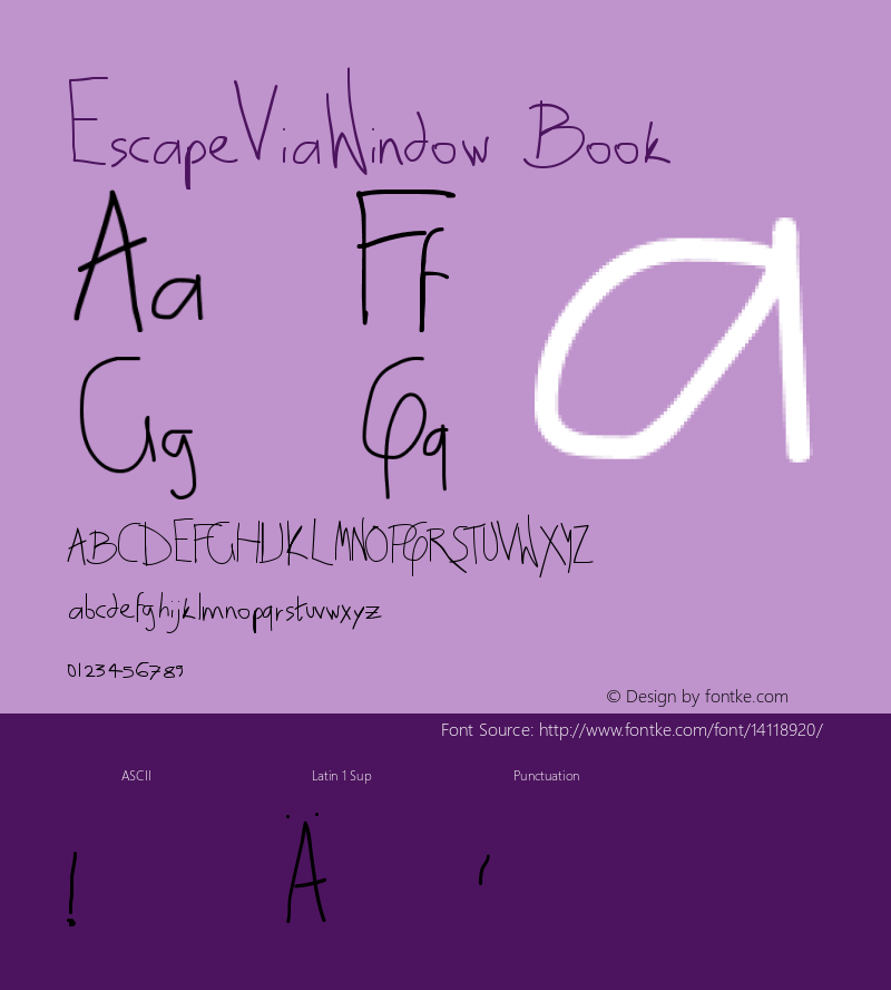 EscapeViaWindow Book Version Fontographer 4.7 8/1图片样张