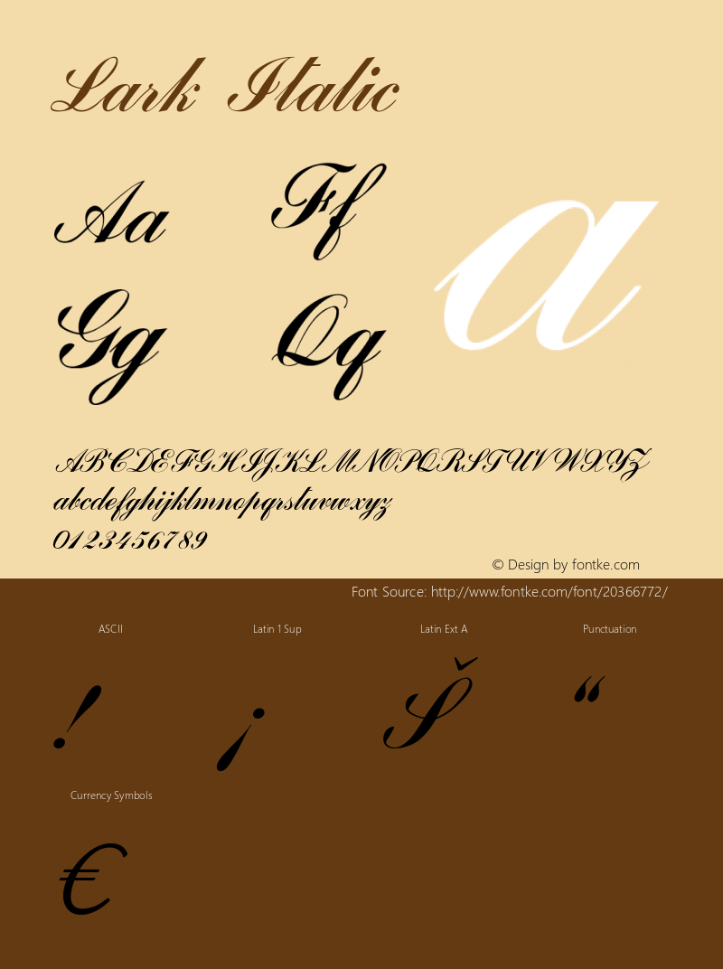 Lark-Italic Version 1.000图片样张