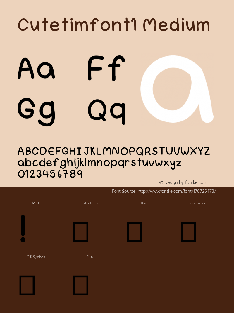 Cutetimfont1 Version 001.000图片样张