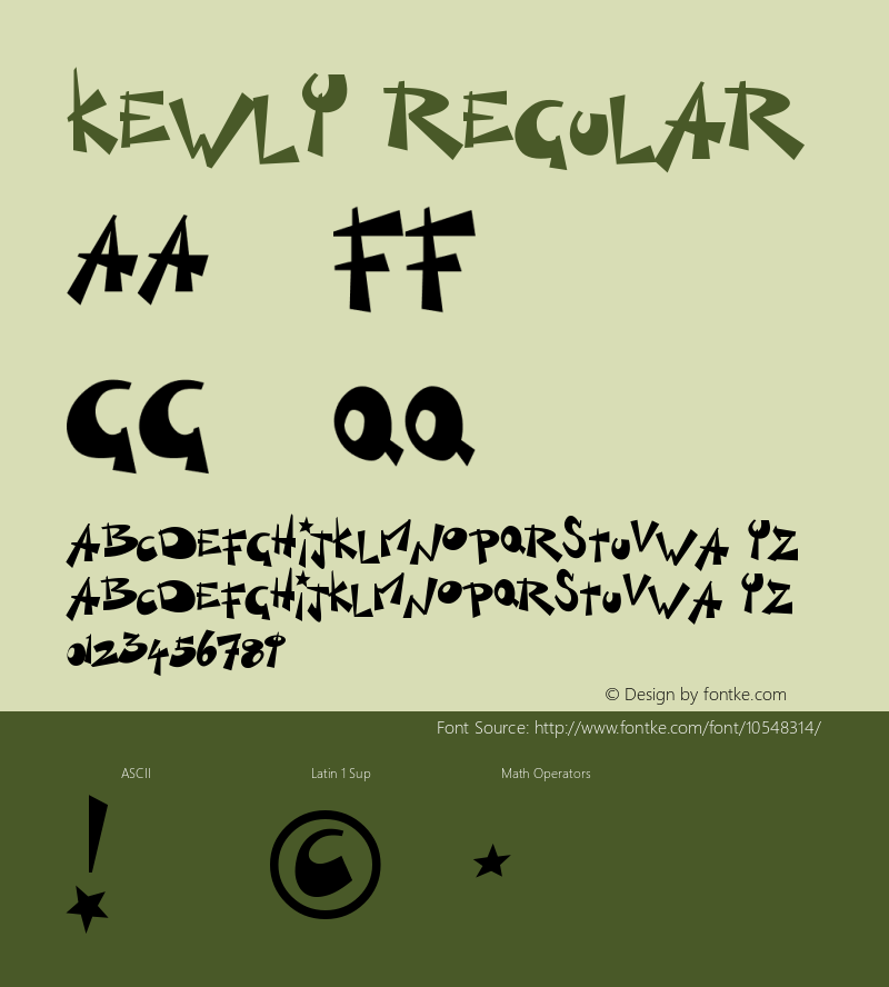 Kewly Regular Unknown图片样张
