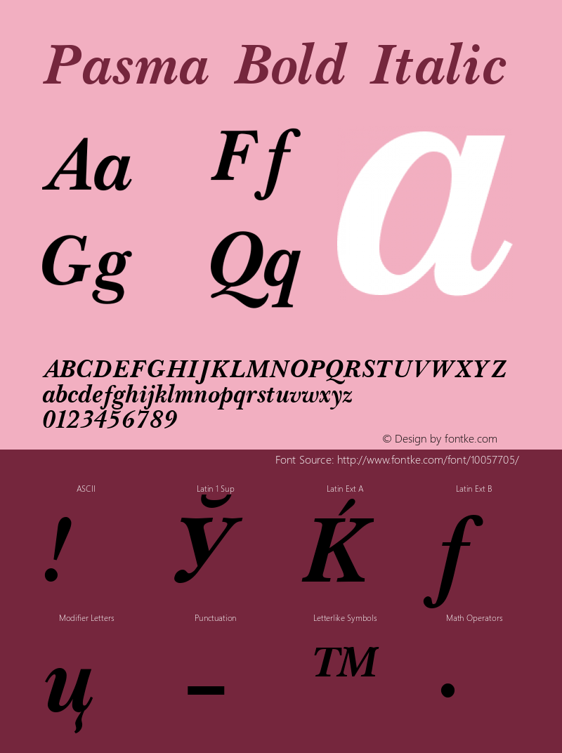 Pasma Bold Italic 001.001图片样张