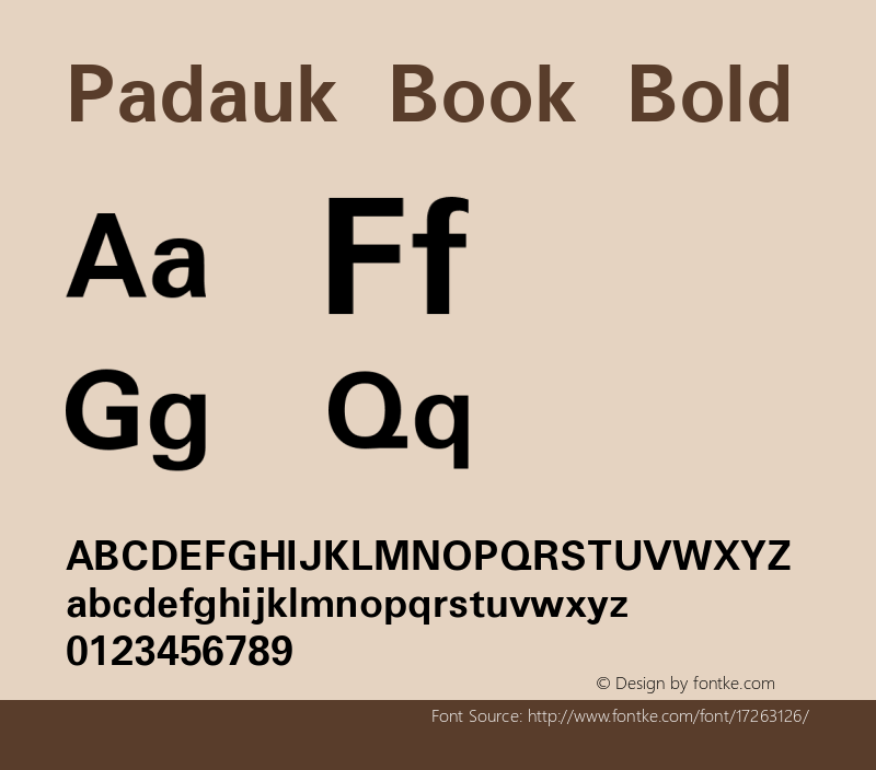 Padauk Book Bold Version 3.0图片样张