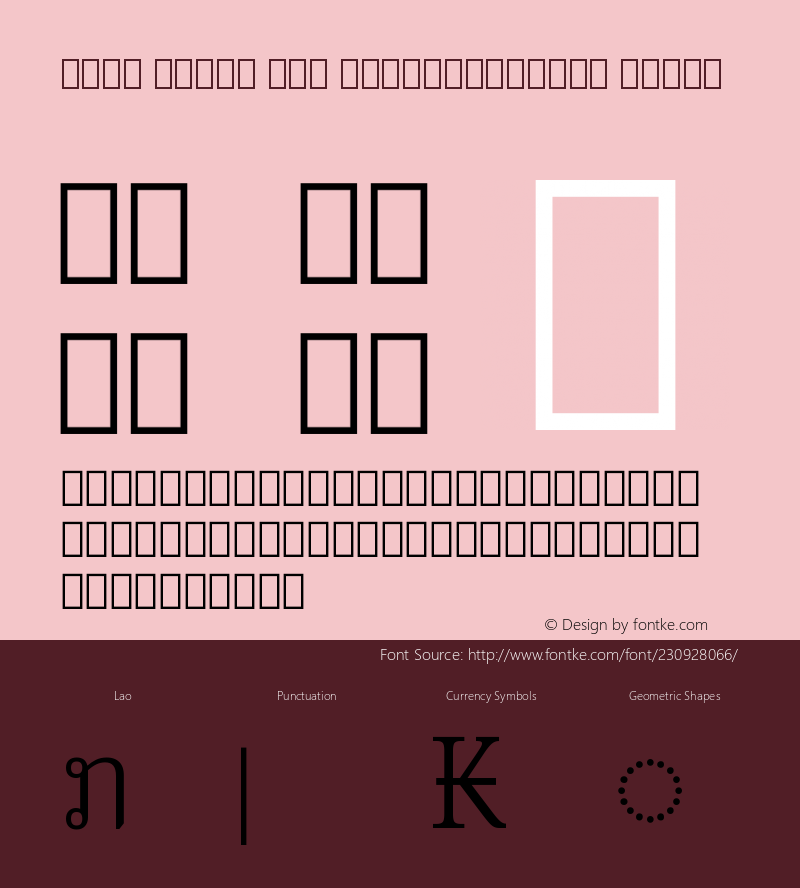 Noto Serif Lao SemiCondensed Light Version 2.000图片样张