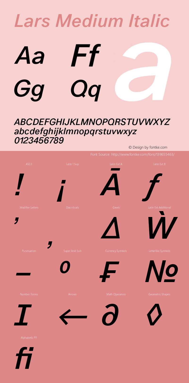 Lars Medium Italic Version 2.000;PS 002.000;hotconv 1.0.88;makeotf.lib2.5.64775图片样张