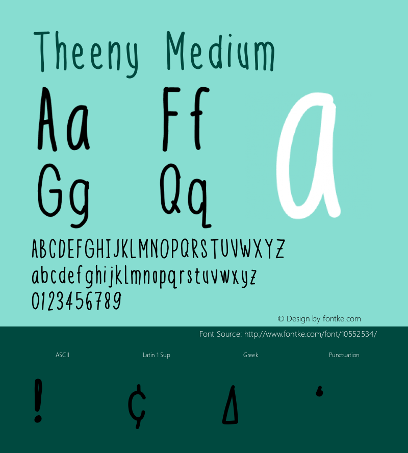 Theeny Medium Version 1.0图片样张