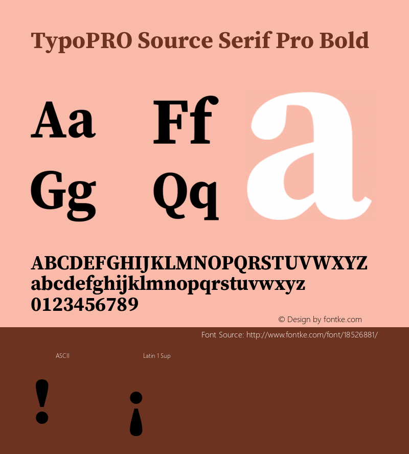 TypoPRO Source Serif Pro Bold Version 1.017;PS 1.0;hotconv 1.0.79;makeotf.lib2.5.61930图片样张