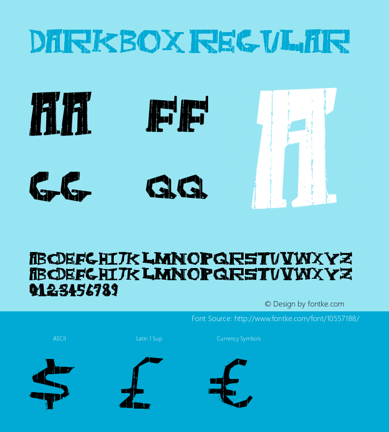 DarkBox Regular Version 1.00 May 24, 2014, initial release图片样张