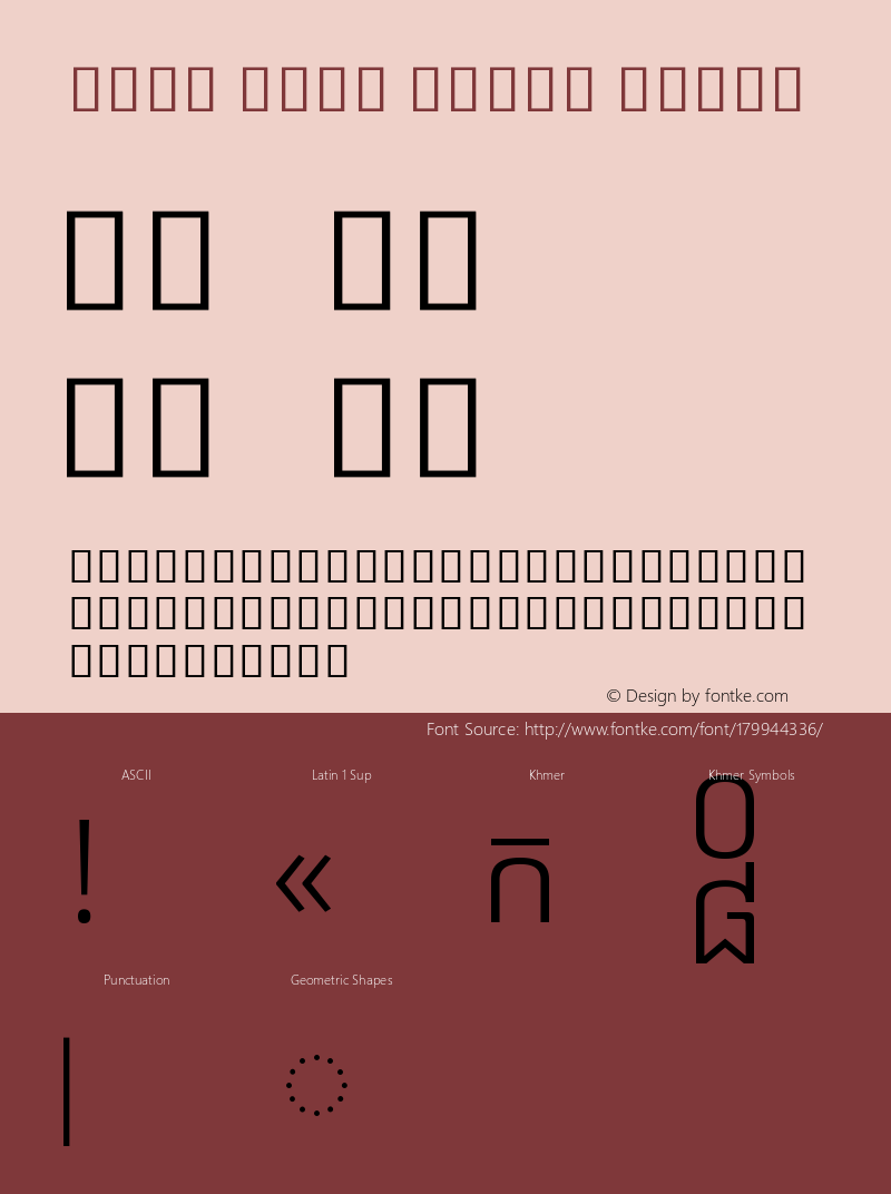 Noto Sans Khmer Light Version 2.001图片样张