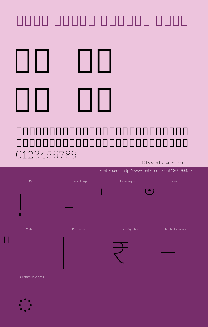 Noto Serif Telugu Thin Version 2.000图片样张