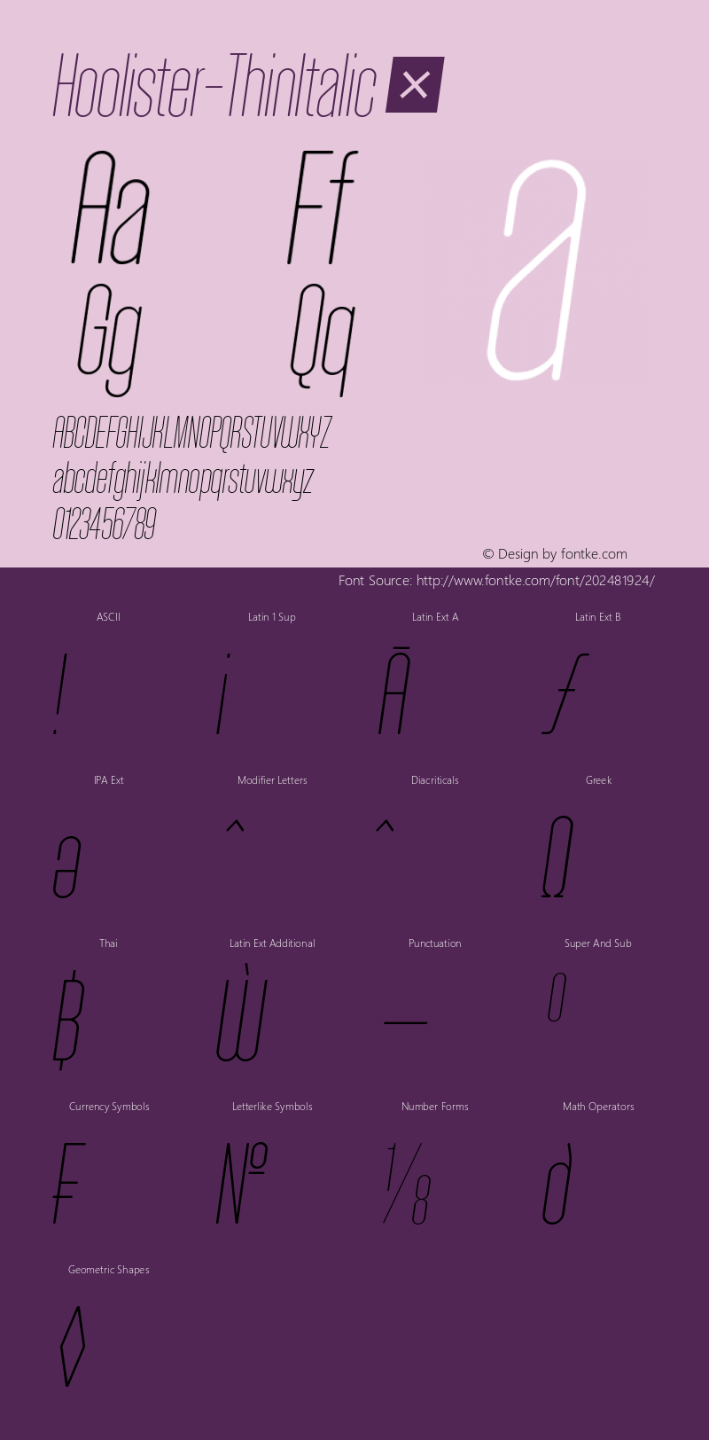 ☞Hoolister Thin Italic 1.000;com.myfonts.easy.ckhans-fonts.hoolister.thin-italic.wfkit2.version.5Mnf图片样张