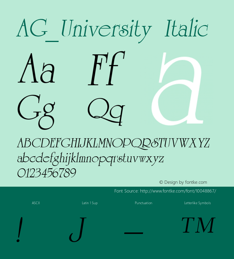 AG_University Italic 001.000图片样张