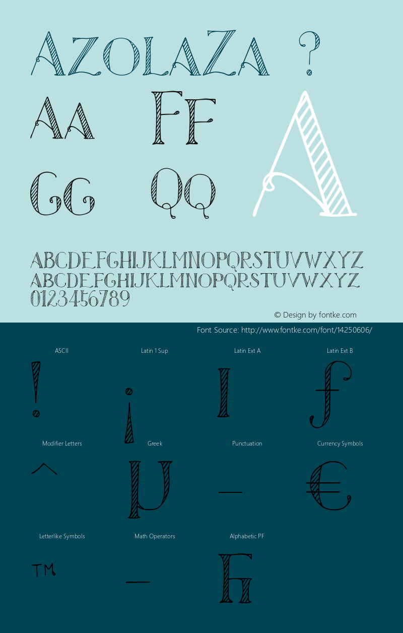 AzolaZa ? Version 1.000;com.myfonts.okaycat.azola.za.wfkit2.3RGz图片样张