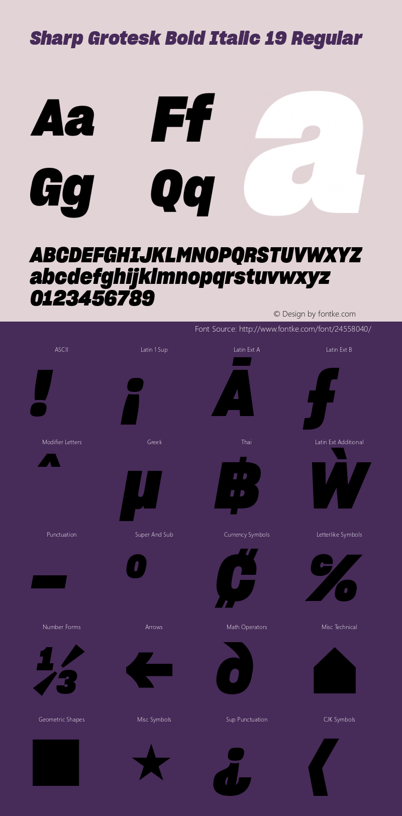 Sharp Grotesk Bold Italic 19 Regular Version 1.001;PS 1.000;hotconv 16.6.51;makeotf.lib2.5.65220图片样张