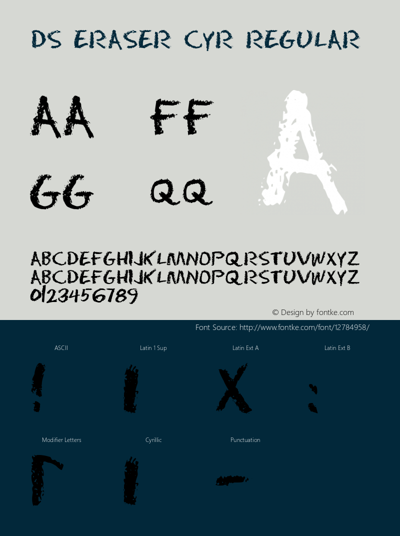 DS Eraser Cyr Regular Version 1.1 cyr D-Studio图片样张