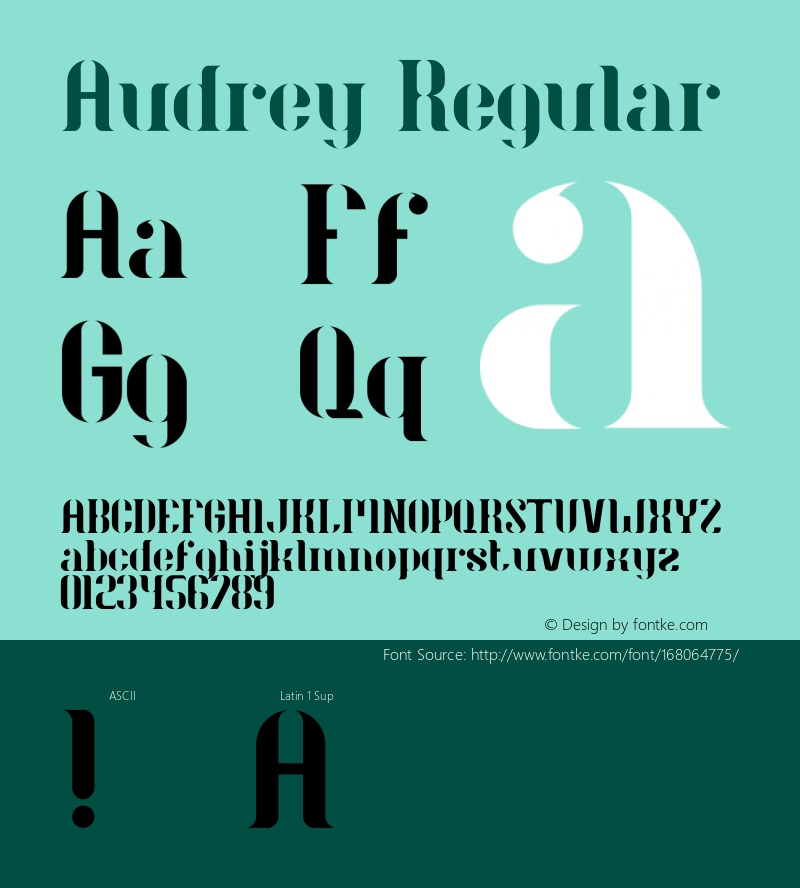 Audrey Version 1.003;Fontself Maker 2.3.5图片样张