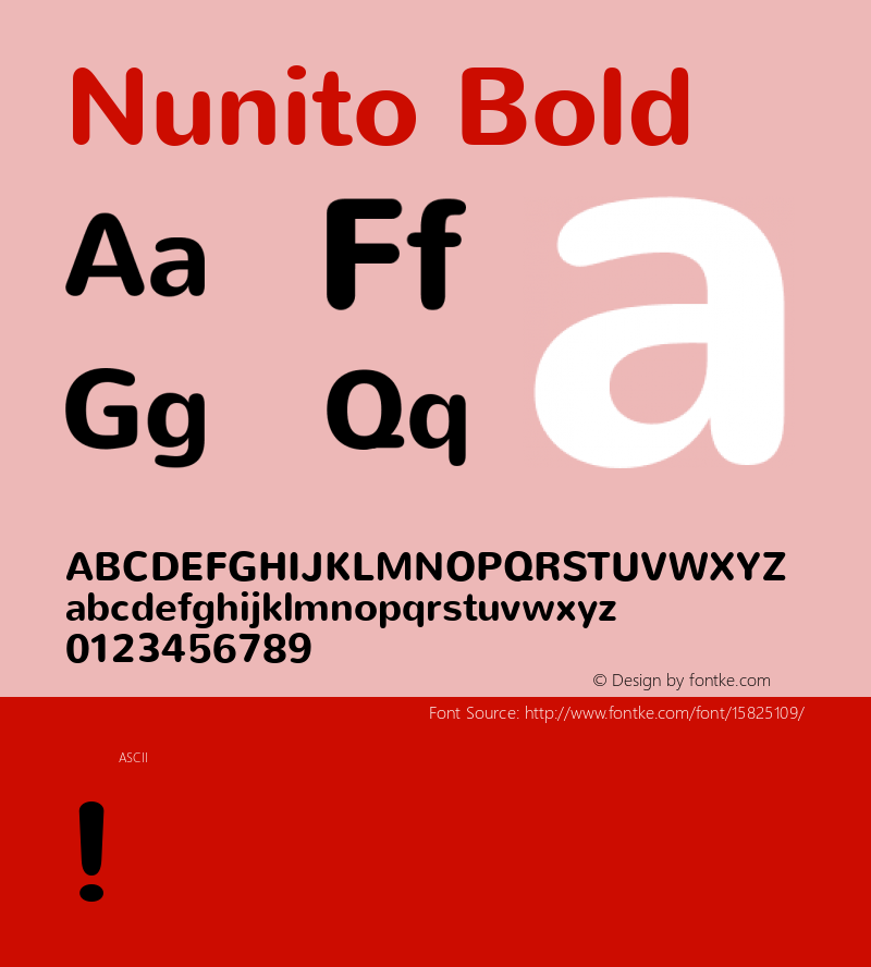 Nunito Bold Version 1.000; ttfautohint (v1.4.1)图片样张