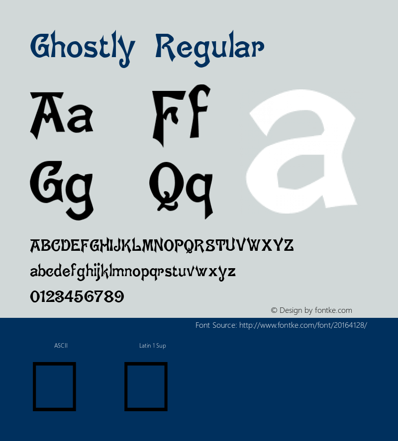 Ghostly Normal Altsys Fontographer 4.0 3/1/94图片样张