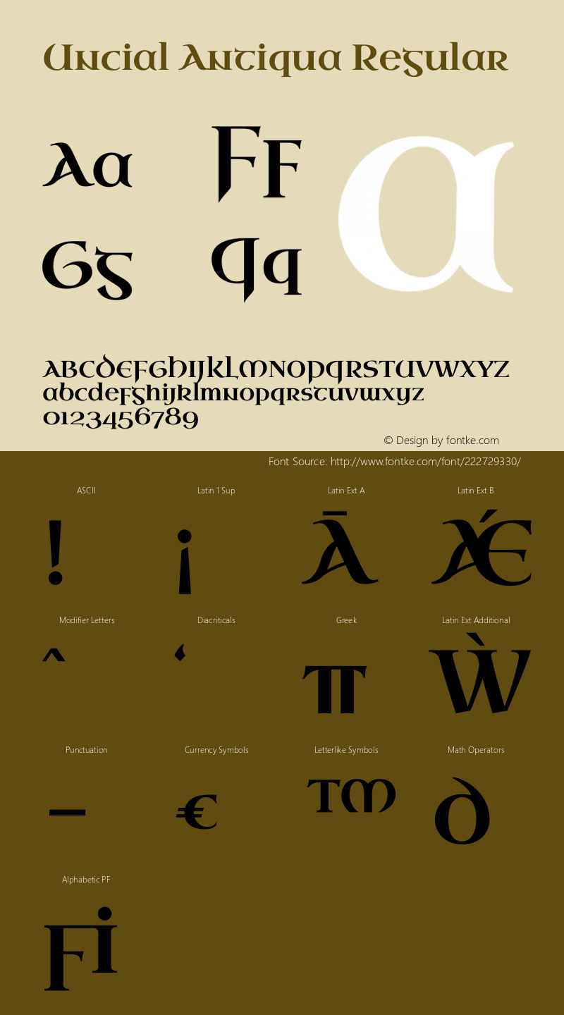 Uncial Antiqua Version 1.000图片样张