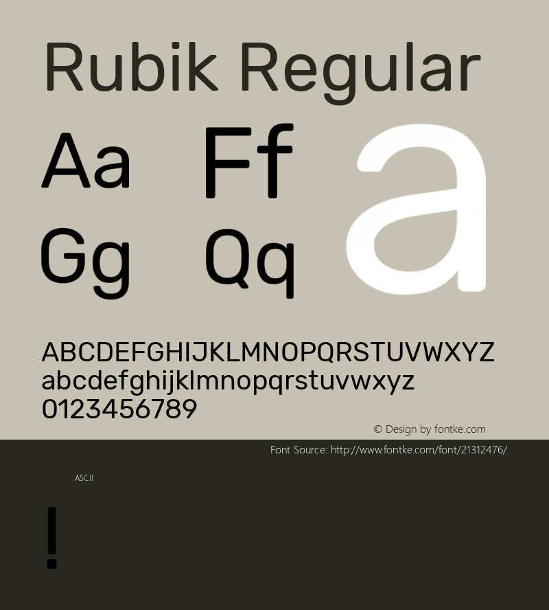Rubik Regular 图片样张
