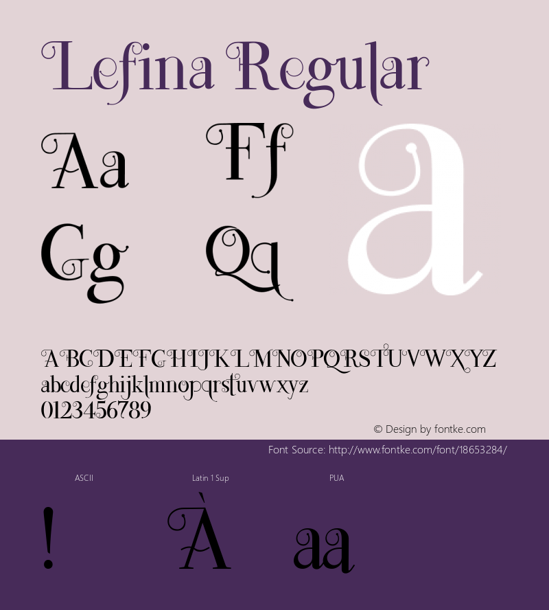 Lefina Regular Version 001.000图片样张