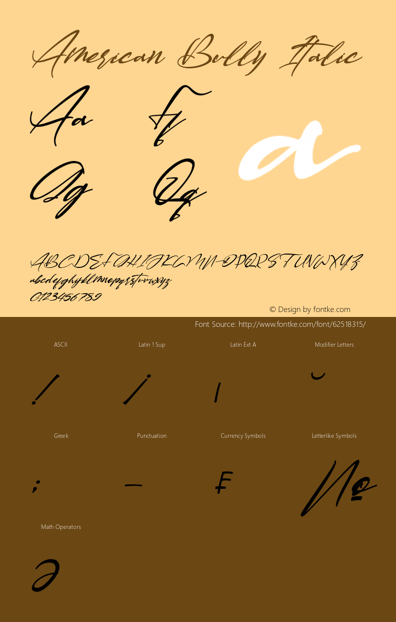 American Bully Italic Version 1.00;May 3, 2020;FontCreator 12.0.0.2567 64-bit图片样张