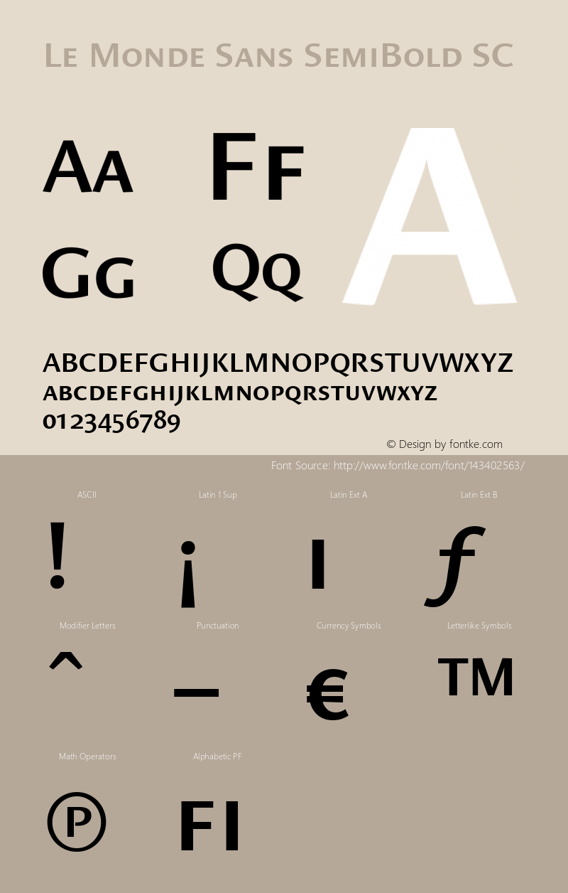 Le Monde Sans SemiBold SC 001.000图片样张