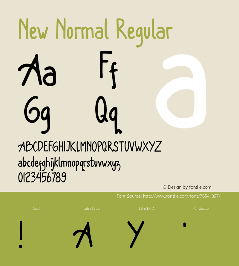 NewNormalRegular Version 1.006;Fontself Maker 3.5.1图片样张