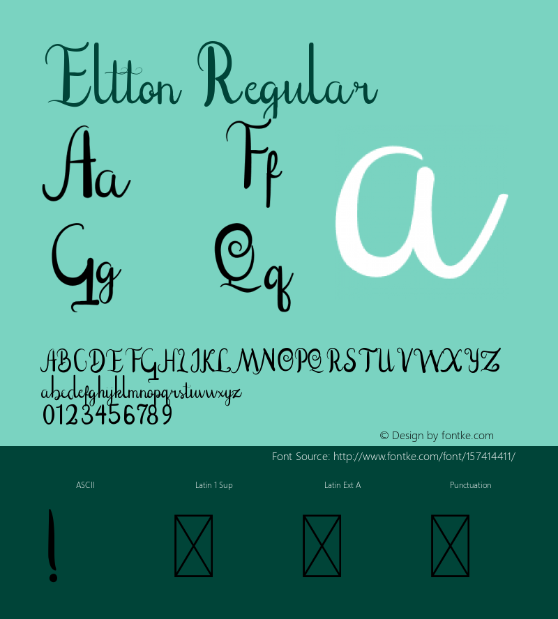 Eltton Version 1.002;Fontself Maker 3.5.4图片样张