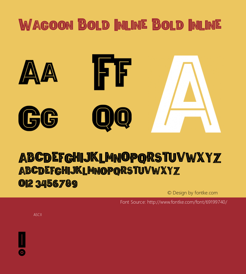 Wagoon Bold Inline Version 1.000图片样张