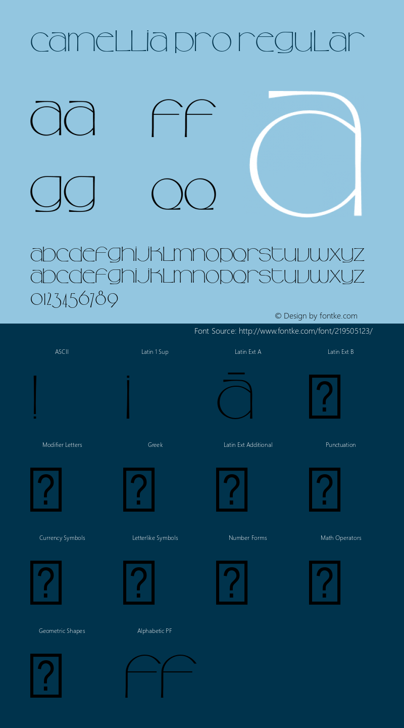 CamelliaPro-Regular Version 2.000图片样张