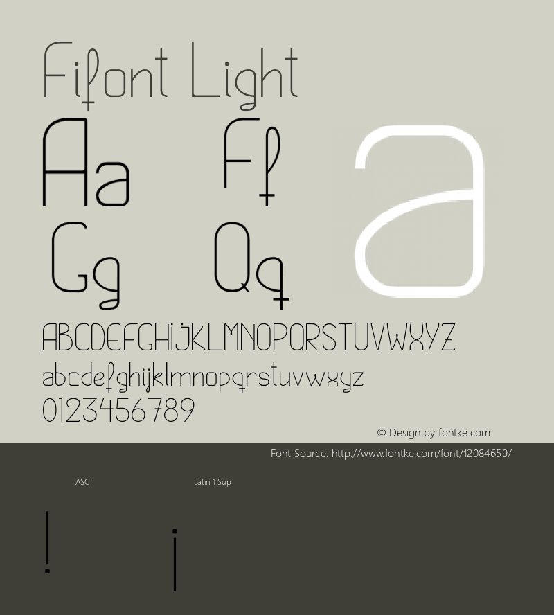 Fifont Light Version 001.000图片样张