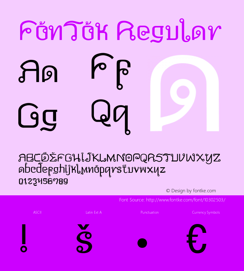 FonTok Regular Version 1图片样张