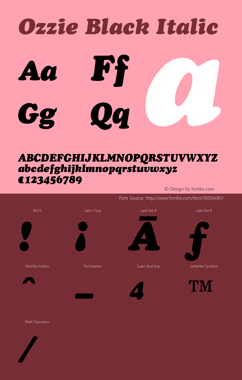 Ozzie Black Italic Version 1.3 (Hewlett-Packard)图片样张