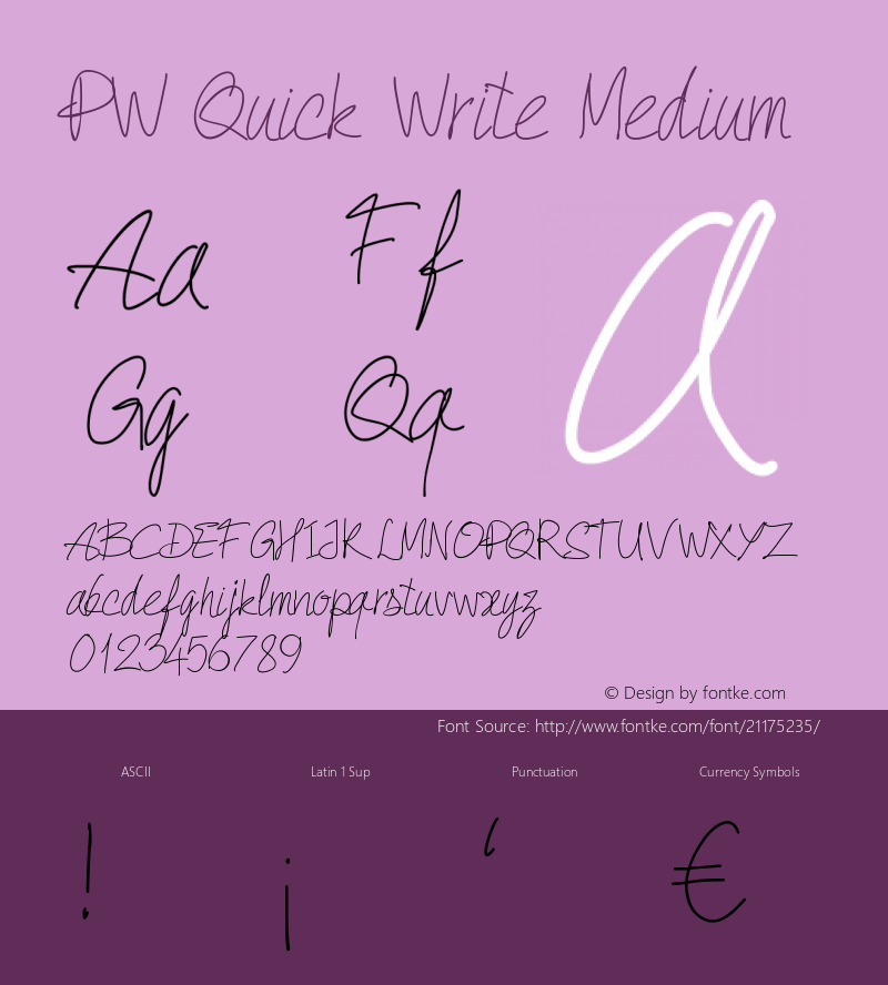 PWQuickWrite-Medium Version 001.000图片样张