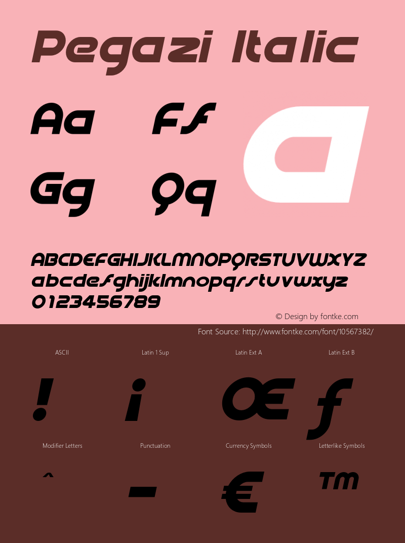 Pegazi Italic Version 1.000图片样张