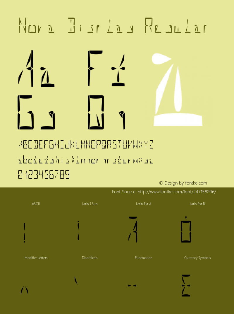 Nova Display Regular Version 1.000;hotconv 1.0.109;makeotfexe 2.5.65596图片样张
