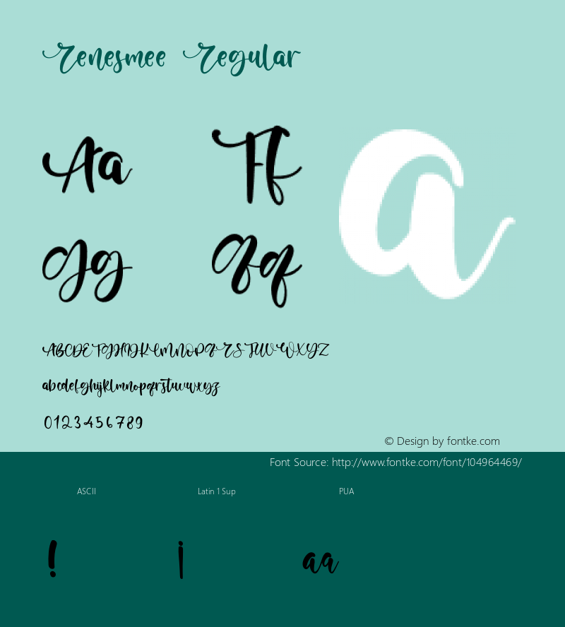 Renesmee Version 1.00;January 9, 2021;FontCreator 12.0.0.2563 64-bit图片样张