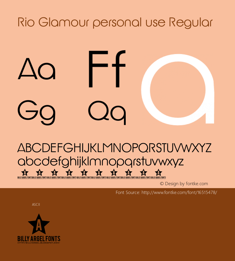Rio Glamour personal use Regular Version 1.000;PS 001.001;hotconv 1.0.56图片样张