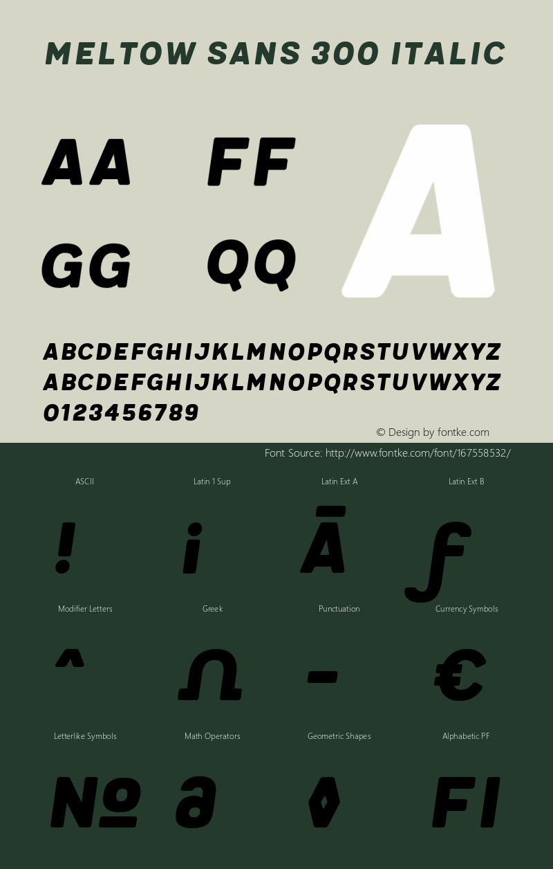 Meltow Sans 300 Italic 1.000图片样张